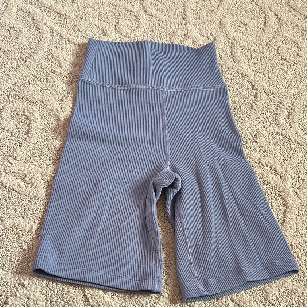 Abercrombie & Fitch || Blue Ribbed Biker Shorts
